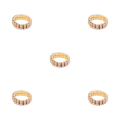 Miniatyrbild 3 av 5: 1/2/3/5 Stretch Crystal Ring Utsökt inläggning för Elegant golden 2 rows 5PCS