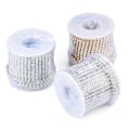 Miniatyrbild 5 av 5: 1/2 DIY Crystal 10 Yard Rhinestone Close Chain Clear Trim sömnad AB Color 10m 1Set