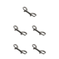 Miniatyrbild 3 av 5: 1/3/5 Silver Extended Traction Zinklegering Dubbelhuvud Krok För 5PCS