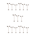 Miniatyrbild 3 av 5: 1/2/3/5 3x Iron T Bar Örhänge Halsband Smycken Display Stand Copper Leave 5Set