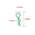 Miniatyrbild 2 av 5: 1/2/3/5 RC Body Shell Clips R Shape för 1/10 RC racingbil blue length 24mm 1Set