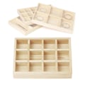 Miniatyrbild 3 av 5: 1/3/5 Smycken Display Fack Case Pärlor Hållare Ädelstensarmband 12grids 7.87x5.91x1.38 Inch 1Set