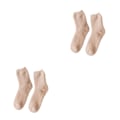 Miniatyrbild 2 av 5: 1/2/3/5 10 stycken extra tjocka och elastiska mjuka strumpor Khaki 2PCS