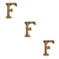 Miniatyrbild 4 av 5: 1/2/3/5 Handgjorda träbokstäver Dörrnummer Alfabetbokstav letter F 3Set