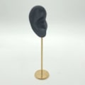 Miniatyrbild 4 av 5: 1/2/3 Örhänge Display Stand Human Ear Model Stud Holder Showcase Right Ear Black Height: 18cm 1Set