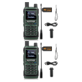 Miniatyrbild 4 av 5: 1/2/3 UHF/VHF med trådlös frekvenskopiering Handhållen skinkaradio Green 2Set