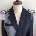 Miniatyrbild 2 av 5: 1/2/3/5 Epaulets tofs axelbrädor Legering för kläder Silver 6.7x11cm 1Set