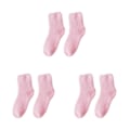 Miniatyrbild 3 av 5: 1/2/3/5 10 stycken extra tjocka och elastiska mjuka strumpor Pink 3PCS