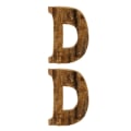 Miniatyrbild 1 av 5: 1/2/3/5 Handgjorda träbokstäver Dörrnummer Alfabetbokstav letter D 2Set