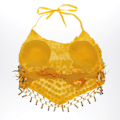 Miniatyrbild 3 av 5: 1/2/3 Magdanskostymer BH Halter Top Sequin Performance Yellow 1Set