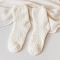 Miniatyrbild 5 av 5: 1/2/3/5 10 stycken extra tjocka och elastiska mjuka strumpor White 5PCS