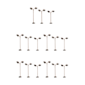 Miniatyrbild 2 av 5: 1/2/3/5 3x Iron T Bar Örhänge Halsband Smycken Display Stand Copper Leave 5Set