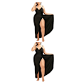 Miniatyrbild 3 av 5: 1/2/3/5 Transform Beach Look mångsidig och elegant strand black XL 2Set
