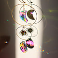 Miniatyrbild 3 av 5: 1/2/3/5 Crystal Balkong Fönsterhängande Dekor Vägg Rainbow Maker Model 3 40cm 1Set