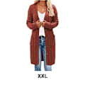 Miniatyrbild 5 av 5: Polyester Klassisk och snygg lång kofta för damer Andas red XXL