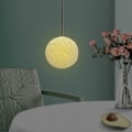 Miniatyrbild 5 av 5: Vävd Pendelljusskärm Lampbur Rottingkula Lampskärm för White 15cm