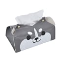 Miniatyrbillede 8 af 8: Tegneserie Vævæskeskrin Læder Fint Sød Hund Form V-formet Åbningsknap Design Væv Papir Æske Holder Husky