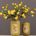 Miniatyrbillede 5 af 8: Kunstige grønne planter Kunstig frugt Falske blomster Gule bær Kunstige citrontrægrene