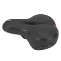 Miniatyrbillede 7 af 8: Cykelsæde Sort Rød Cykelsaddel Komfort Memory Foam Polstret Åndbar Blød Refleks Design Stødabsorberende Cykeldele