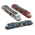Miniatyrbillede 5 af 8: 3 stk Børne Simulerings Glidebil Legetøj Børn Legering Bilmodel Dekoration Pædagogisk Legetøj((RødHvidBlå) 3 stk)