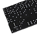 Miniatyrbillede 8 af 8: 28 dele sort domino sæt Finpolering af træ Domino spil Rejse domino til camping domino