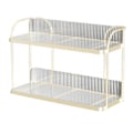 Miniatyrbillede 1 af 8: Transparent opbevaringsstativ med dobbelt lag Desktop Kosmetik Opbevaringsstativ Tilbehør Organizer til soveværelse