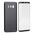 Miniatyrbilde 7 av 8: Mobiltelefon Bakdeksel i Glass + Frontskjerm Glass Linse Erstatningssett for Samsung S8 Svart