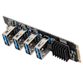 Pikkukuva 2 / 8: M.2 NVME PCIE 1X -nosto kort M.2 NVME 4 PCIE 1X USB 3.0 -porttiin Lämpösuojaus 4 PCIE-näytönohjaimen laajennus