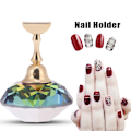 Miniatyrbild 3 av 8: Magnetisk spikspets Övningsstativ Base Legeringshållare Nail Art Display Färgglad diamantkristall