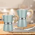 Miniatyrbillede 2 af 5: Aluminium Moka Pot Espresso Kaffeemaskine 3-Kopper Komfurbrygger