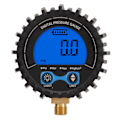 Miniatyrbild 5 av 8: Digital däcktrycksmätare LCD-skärm Fyra enheter 3‑200PSI hjuldäck Luftinflator Monitoring Tester M11x1 tråd Blå bakgrundsbelysning