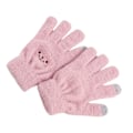 Miniatyrbilde 6 av 8: Vinter Touch Screen Hanske Smile Face Design Elastisk termisk varm strikket hanske for kvinner Jenter Rosa