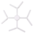 Miniatyrbilde 4 av 8: 80W LED garasjetaklampe E27 justerbar LED garasjelampe 4 blader energisparende lampe 85‑265V hvit