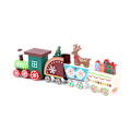 Miniatyrbilde 3 av 8: Mini juletog i tre for barn, DIY tretog dekorasjon pynt gave Farge