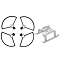 Miniatyrbillede 3 af 8: RC Forlænget Højdestav Propellerbeskyttelsesring Sæt Passer til DJI Mavic Mini (Sort)