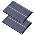 Pikkukuva 1 / 8: 2 kpl 0,6W 5V Polysilicium aurinkopaneeli latausvirtapiiri lataus pienille laitteille 80x55mm