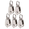 Miniatyrbillede 7 af 8: 5 stk. enkel remskive ruller rustfrit stål 1500 kg leje med tykkelse 15 mm/0,6 tommer Robust hardware