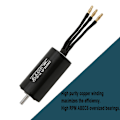 Miniatyrbillede 8 af 8: For SURPASS HOBBY Ikke-induktiv børsteløs motor Sort til 5,0 mm 3670 2650KV RC båd