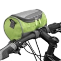 Miniatyrbillede 4 af 7: Cykelstyrpose Vandafvisende Front Cykelmontering Mobiltelefonholder Etui til udendørscykling Sort