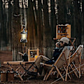 Miniatyrbild 4 av 5: Retro Bärbar Utomhus Camping Tältlampor - Batteridriven Röd