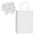Miniatyrbillede 7 af 8: 10 stk Bærbare Kraftpapirposer Emballage Gavepose Tilbehør til Shopping Fødselsdagsfester 15 x 8 x 21 cm Hvid