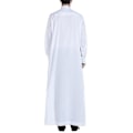 Miniatyrbilde 3 av 5: Lang hvit Thobe-kaftan kveldskjole for muslimske menn