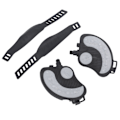 Miniatyrbillede 8 af 8: 2 stk. motionscykelpedaler med stropper PP PVC rustfrit stål Universal justerbare motionscykelpedaler Clips til hjemmegymnastikcykling