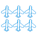 Miniatyrbilde 2 av 8: 100 stk. Søte binders, flyformet design, belagt ledning, lyse farger, dekorative binders for utklippsbøker, kort, papirhåndverk, blå