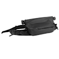 Miniatyrbillede 6 af 8: Fanny Pack til mænd PU-læder Multi-lag Vandafvisende Lændetaske til Udendørs Camping Vandreture Ridning Rejser Sort