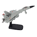 Miniatyrbild 6 av 8: Fighter Aircraft Model Pull Back med Display Stativ Ljud Ljuslegering Flygplansmodell för pojke Barn Grå Vit