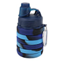 Miniatyrbillede 2 af 8: Foldbar Vandflaske 500 ml Fødevarekvalitet Silikon Bærbar Foldbar Sportvandflaske til Udendørs Rejser Fitness Camping Vandreture Blå