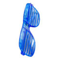 Pikkukuva 2 / 8: LED-Aurinkolasit Glow in The Dark Vilkkuvat Valot Shutter Shades Lasit Halloween-juhliin Sininen