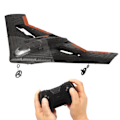 Miniatyrbild 2 av 8: 2,4Ghz RC Glider Flygplansmodell Kollisionsmotstånd glidfjärrkontroll Flygplansleksak för barn Orange 3 batterier