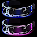 Miniatyrbillede 1 af 5: LED Visor Briller - 2 Par, 7 Farver, 4 Tilstande